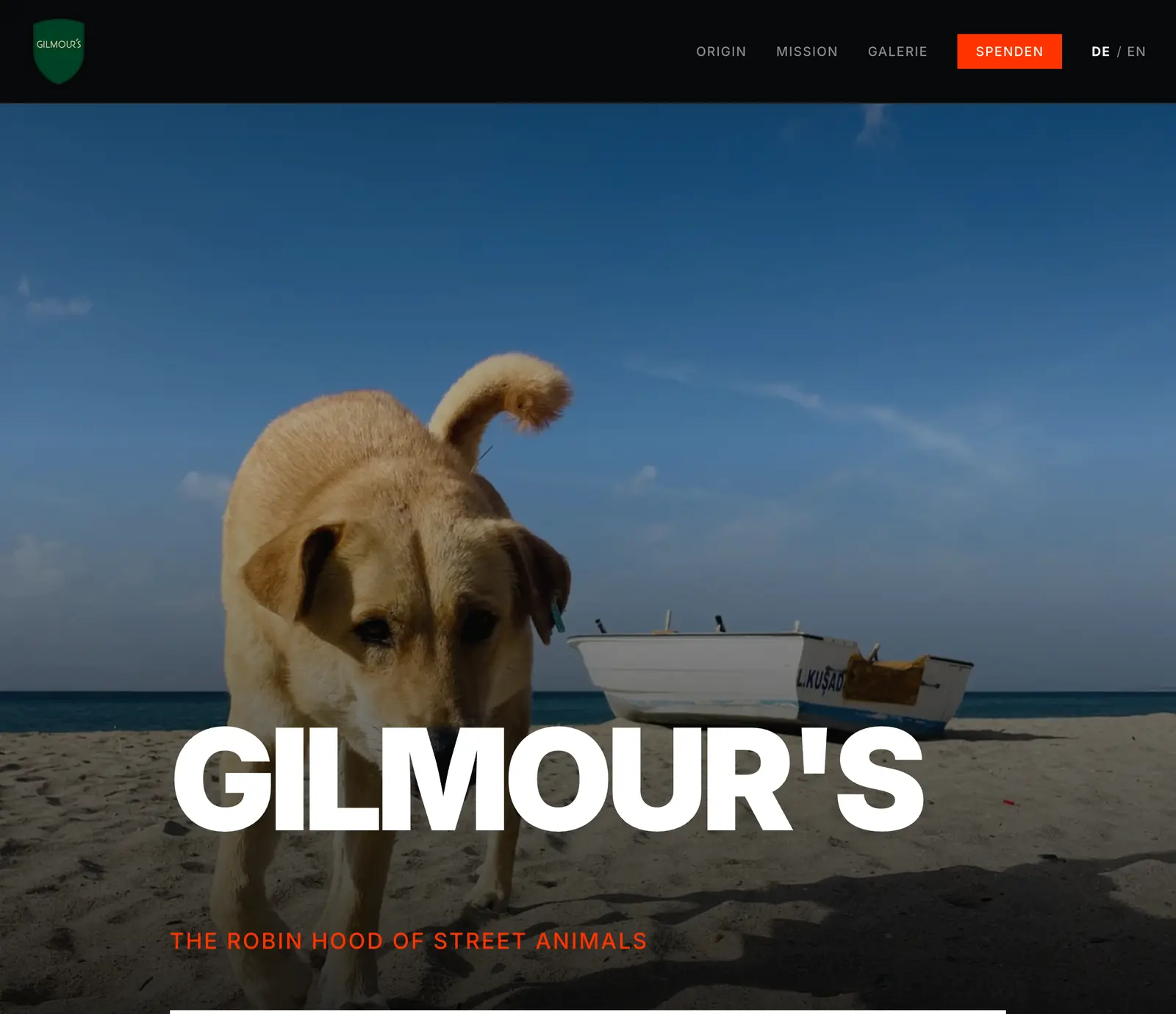 Website Gilmour’s Tierschutz e.V.