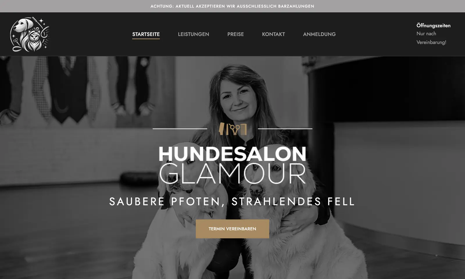 Website Hundesalon Glamour
