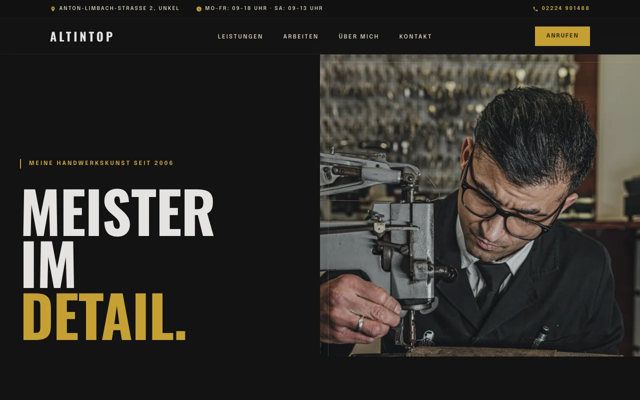 Altintop Schuh & Schlüsseldienst – Website Screenshot