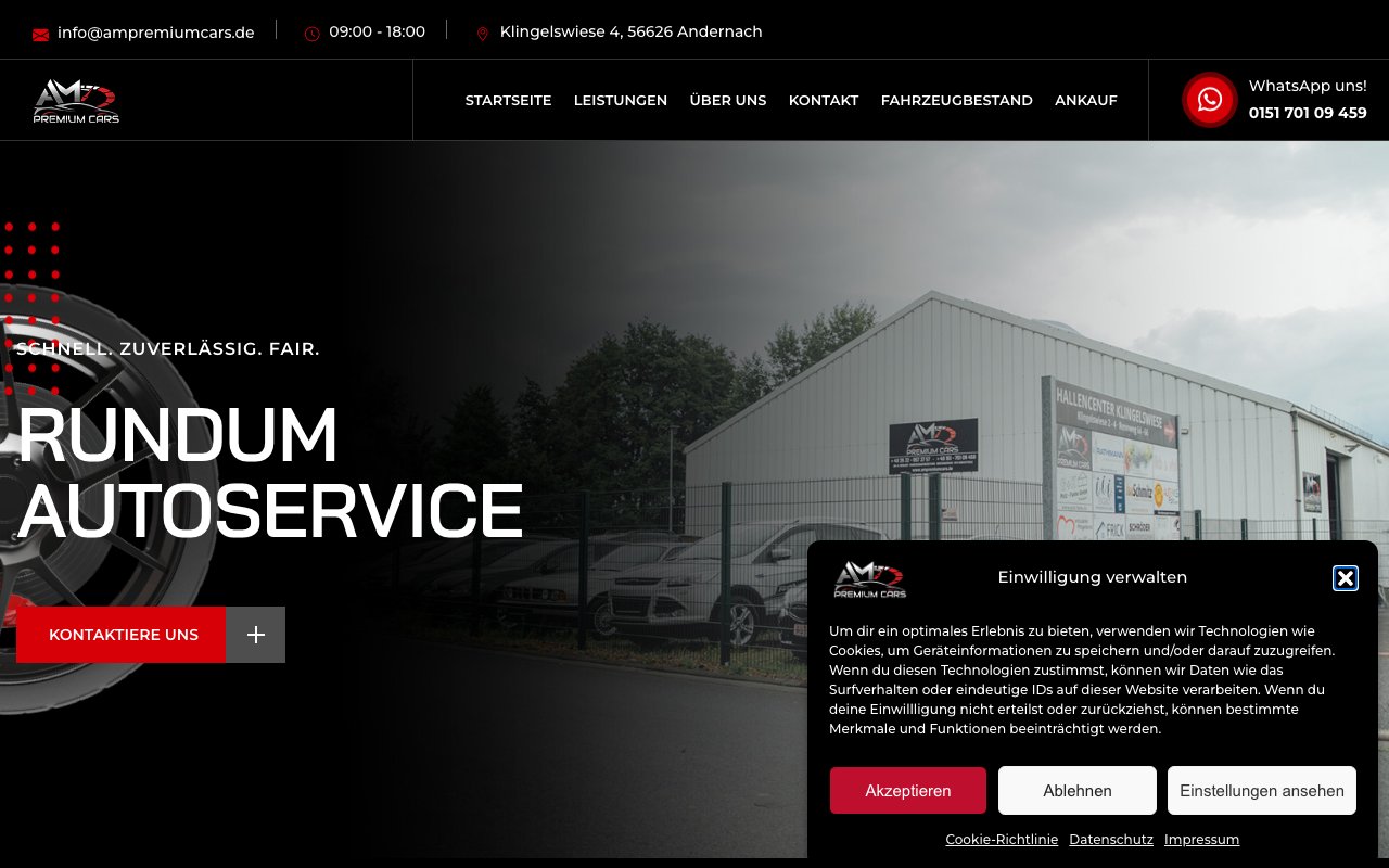 AM Premium Cars – Website Screenshot