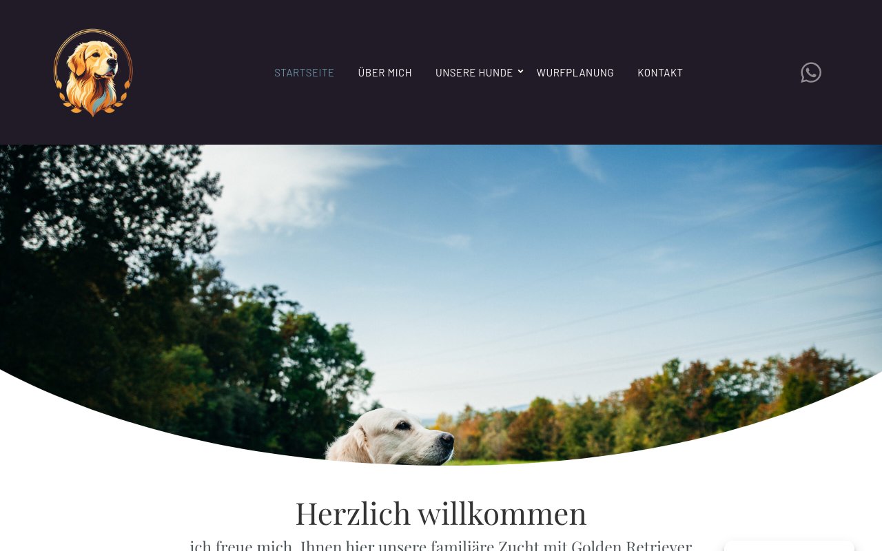 Goldie Zucht Koblenz – Website Screenshot
