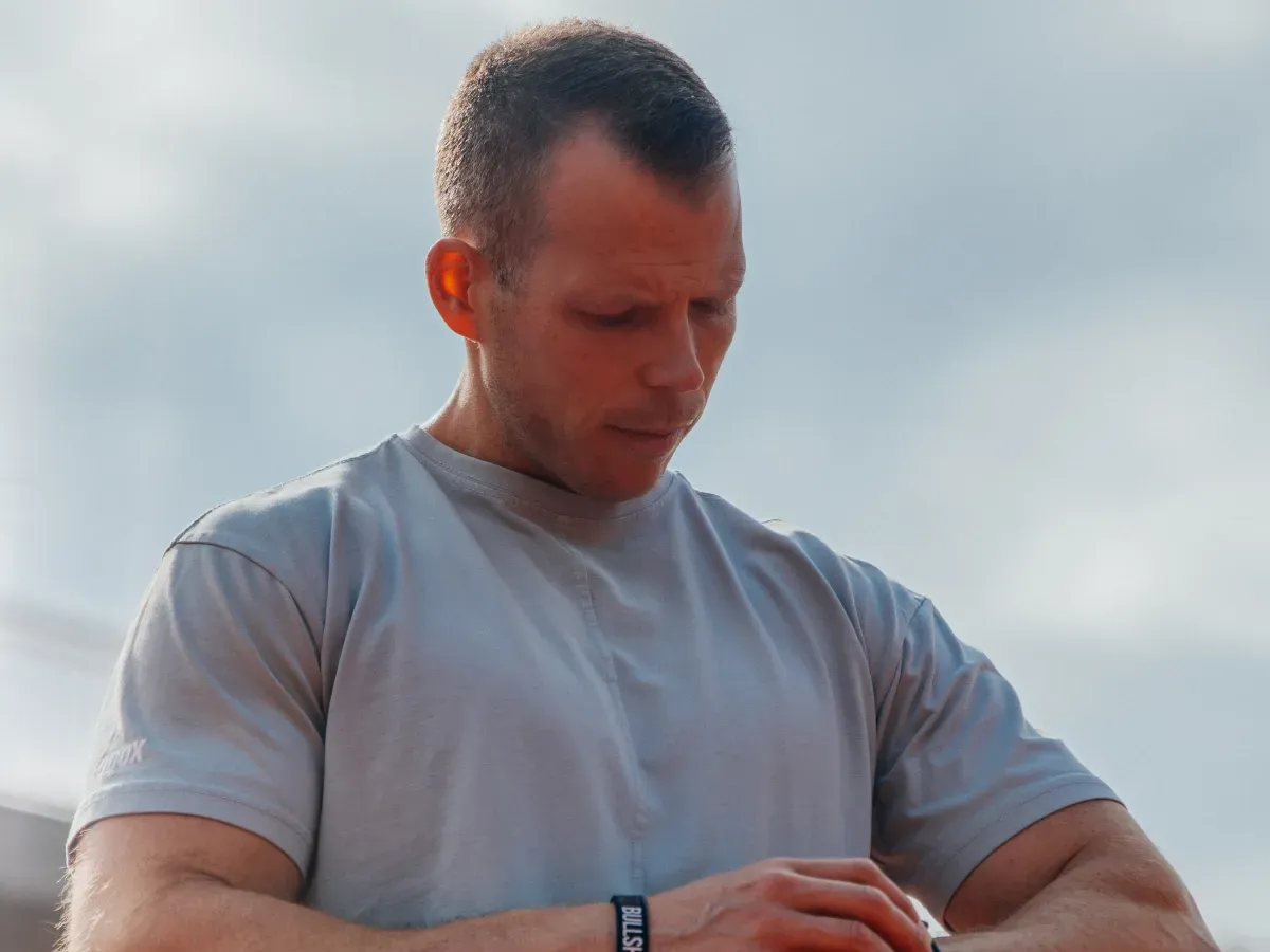 Andre Winter beim Training, fotografiert für seine Website