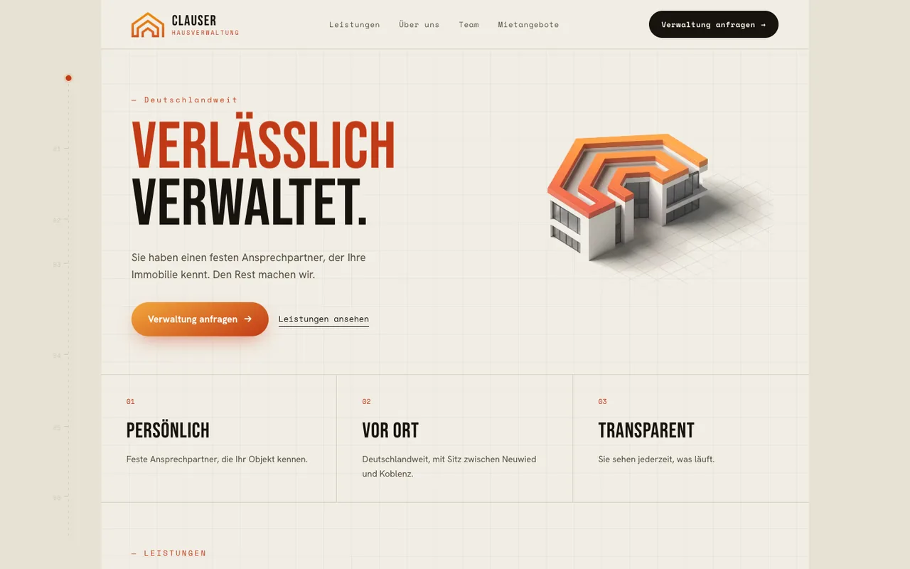 Startseite von hausverwaltung-clauser.de