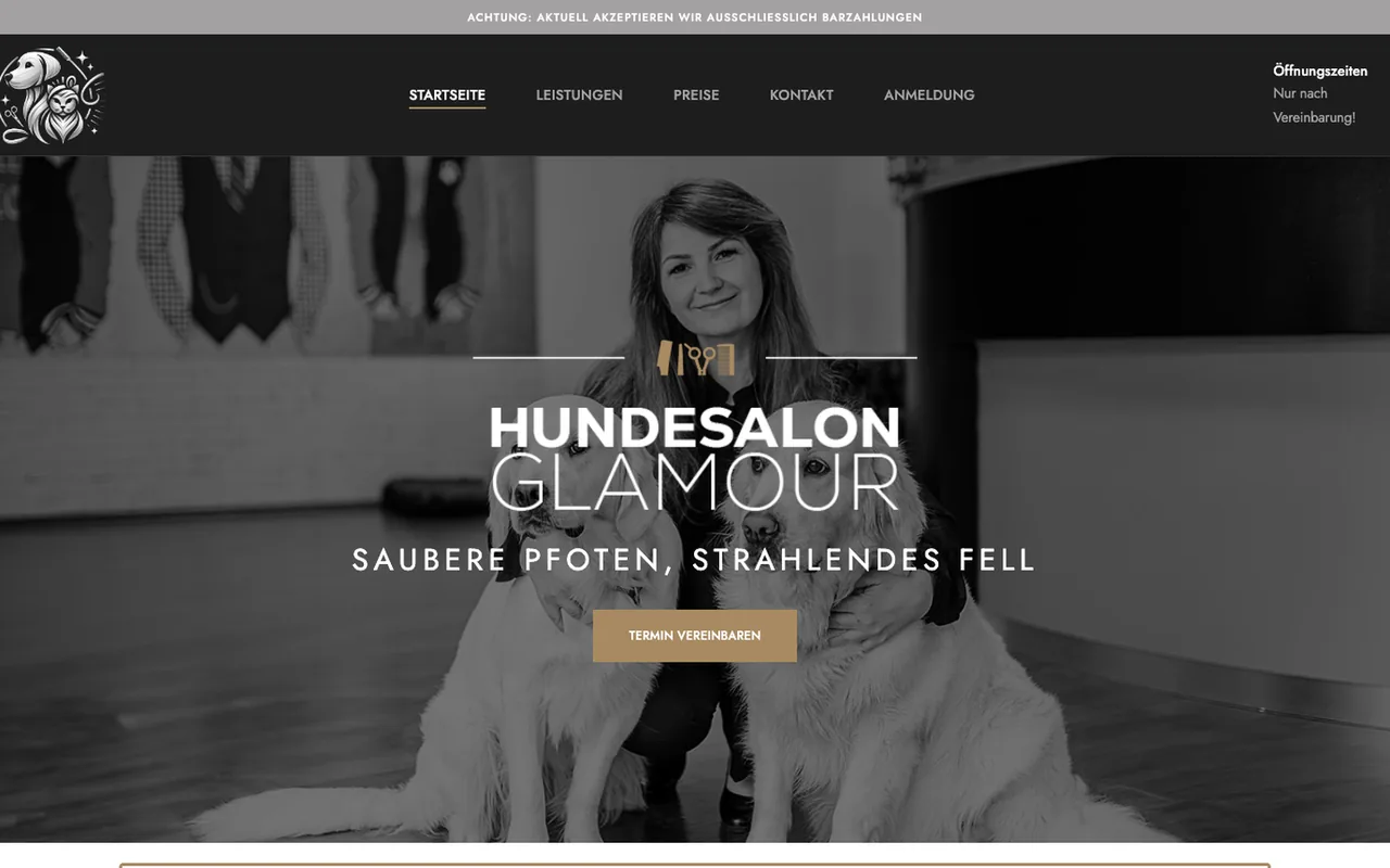 Startseite von hundesalon-glamour.de